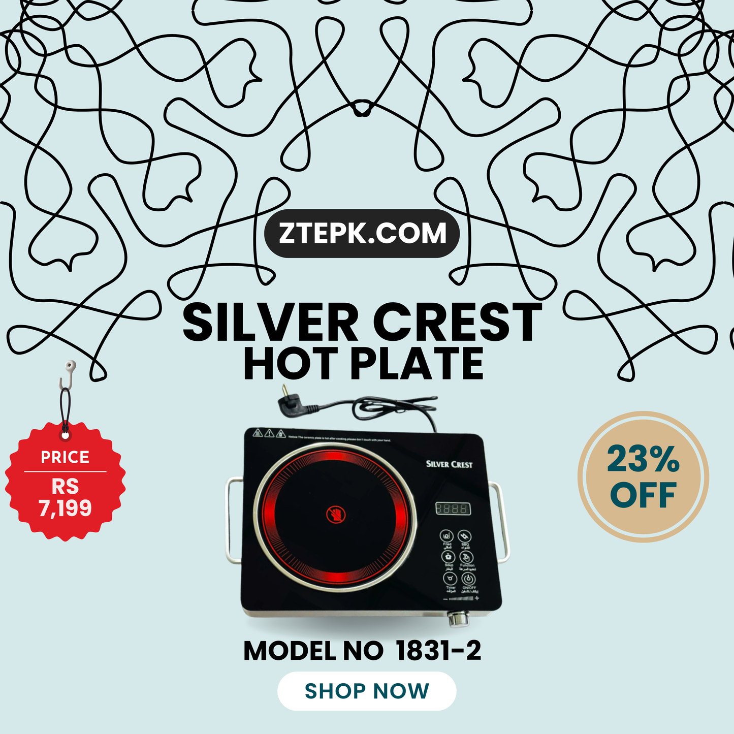 Silver Crest Induction Plate | Hot Plate