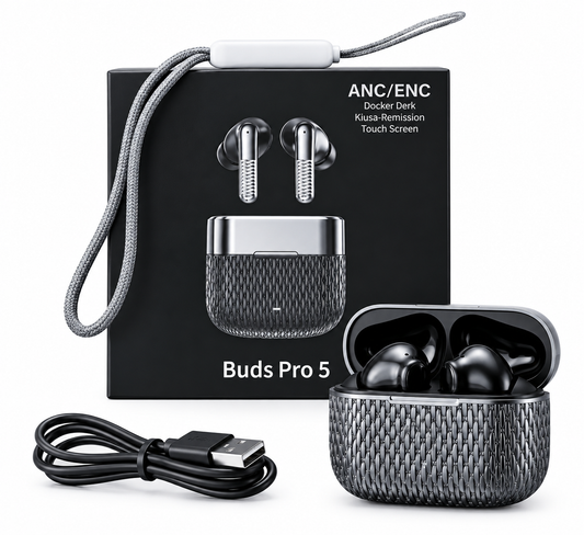 Buds Pro 5 Wireless Bluetooth Earbuds | HD Sound | Touch Control | Noise Reduction