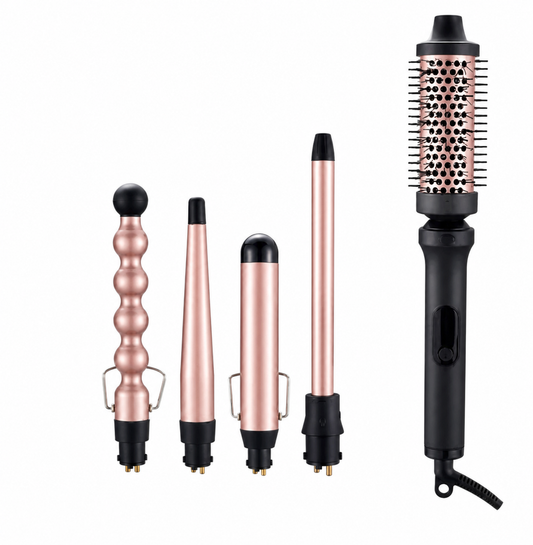 Luxury 5-in-1 Hair Styling Tool – Salon Quality Curling & Straightening Kit
