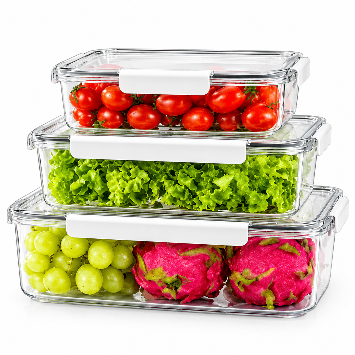 3 Pcs Plastic Freezer Box Set | Food Storage Containers