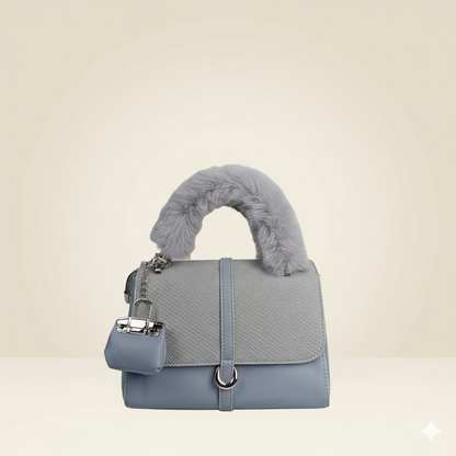 Modern Handbag Statement Fur-Handle Bag ZTS-CR-137
