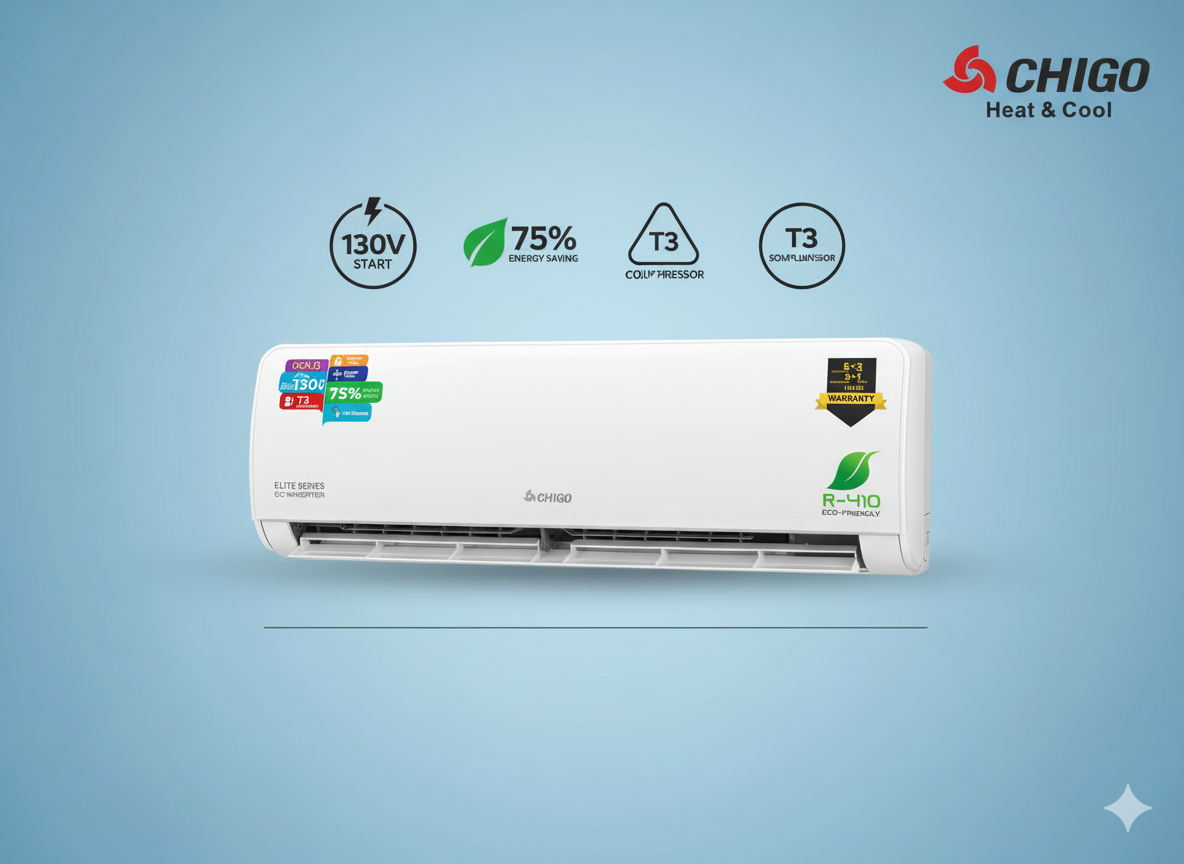 Wall Split Chigo Type Elite series 1.5 ton CSI-18ES H&C (DC Inverter)