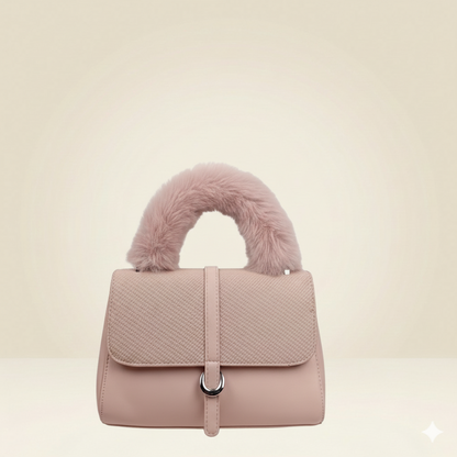 Modern Handbag Statement Fur-Handle Bag ZTS-CR-137