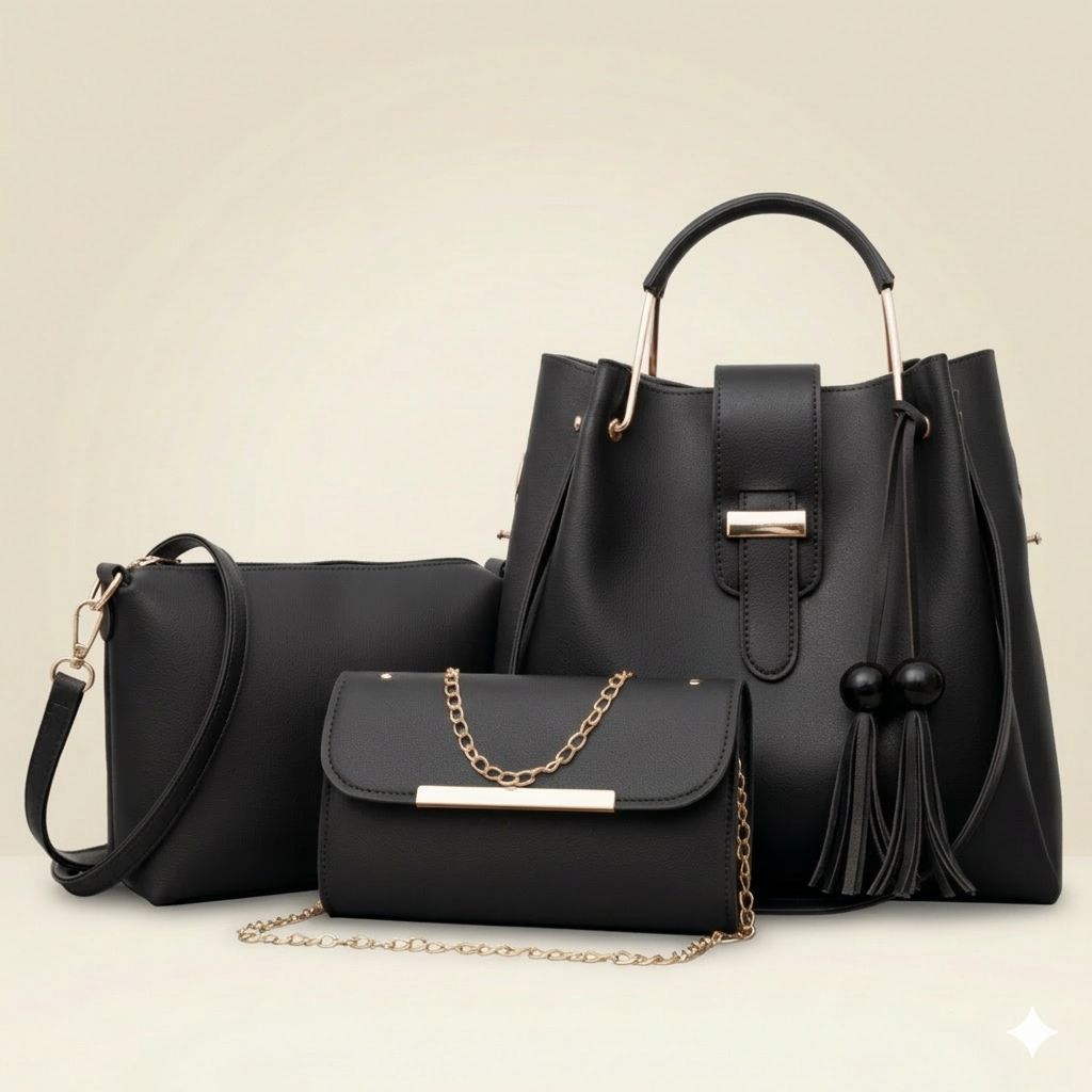 Tote, Crossbody & Clutch Premium 3-Piece Women's ZTS-CR-019