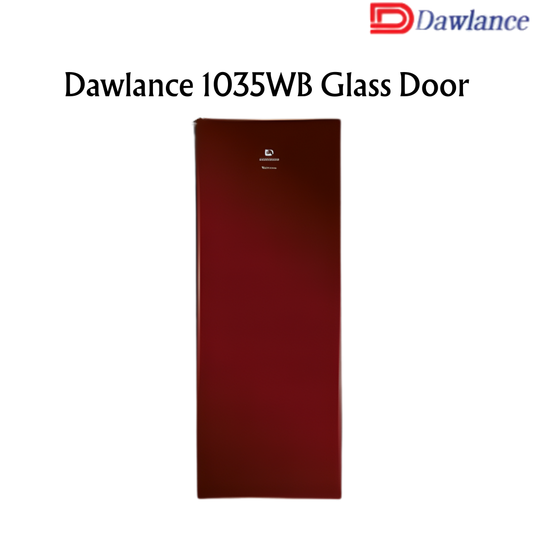 Honey Comb Burgundy Vertical Freezer Dawlance 1035WB Glass Door