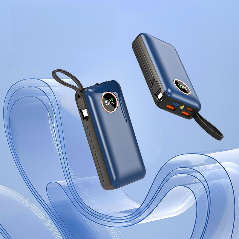 20000mAh Portable Power Bank - Built-in Cables