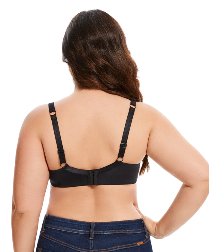 Curvy Lightly Padded T-Shirt Bra -BLACK