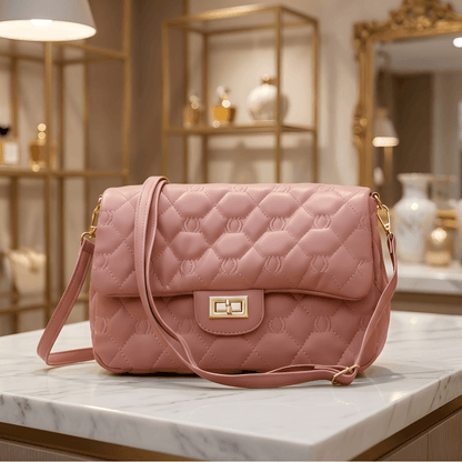 Shoulder Bag, Caramel Quilted Strap Stylish Bag (ZTS-CR-058) for Women