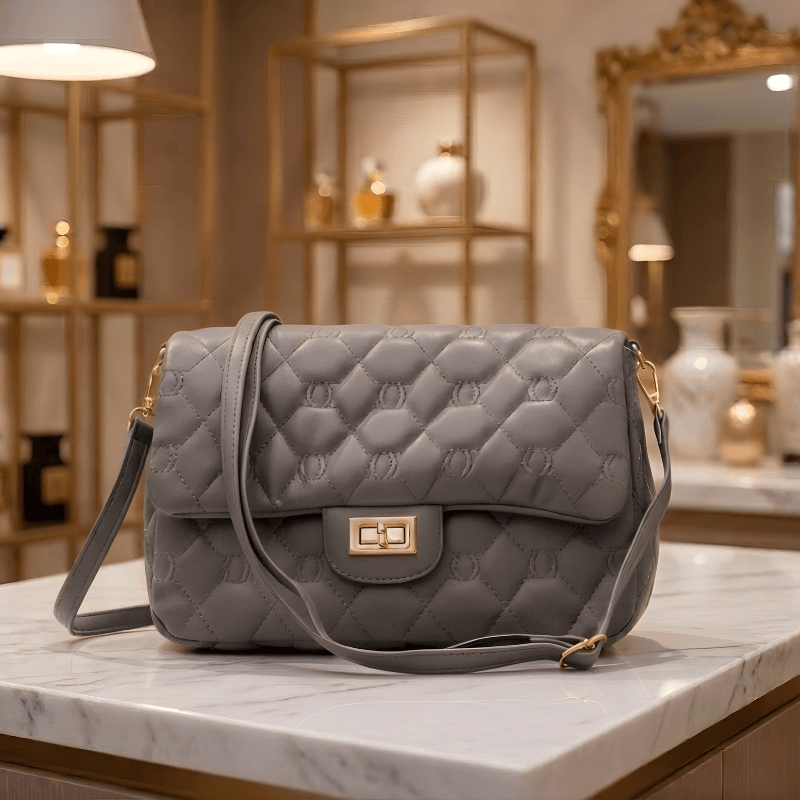 Shoulder Bag, Caramel Quilted Strap Stylish Bag (ZTS-CR-058) for Women