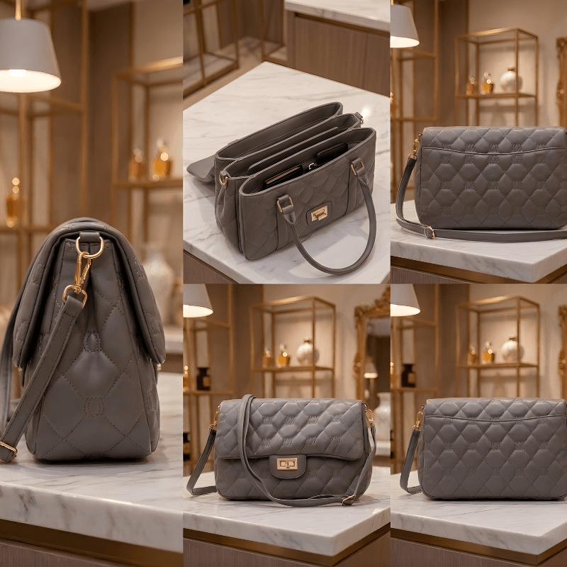 Shoulder Bag, Caramel Quilted Strap Stylish Bag (ZTS-CR-058) for Women