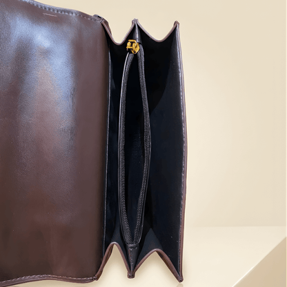 Luxury Suede Dual Tone Ladies Handbag ZTS-CR-122