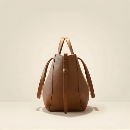 Spacious Tan Fox-Leather Everyday Shoulder Bag ZTS-CR-048