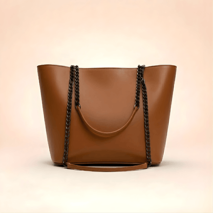 Tote Bag Chic Chain-Strap Leather Tote ZTS-CR-020
