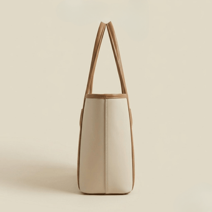 Luxury Beige & Tan Scarf Tote Bag With Scarf Decorated in Pakistan ZTS-CR-078