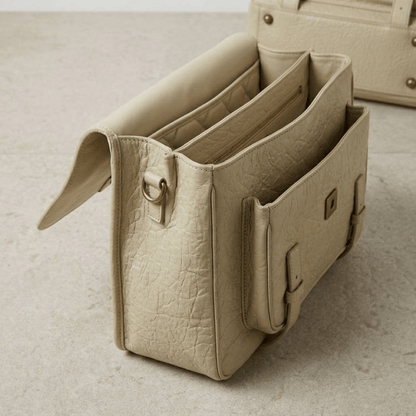 Vintage Crinkled Ladies Satchel Dual Buckle Strap ZTS-CR-163
