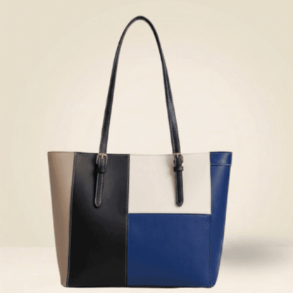 Chic Multi-Color Patchwork Structured Tote Bag ZTS-CR-052