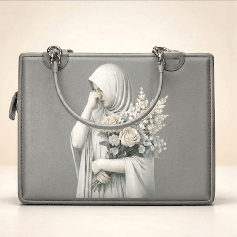 Canvas bag Chic Floral Hijabi Printed Bag ZTS-CR-079