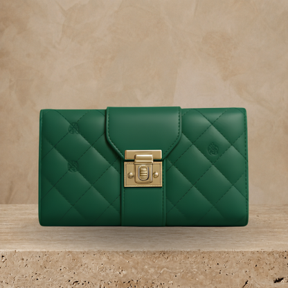 Elegant Pista Green Quilted Handbag ZTS-CR-091