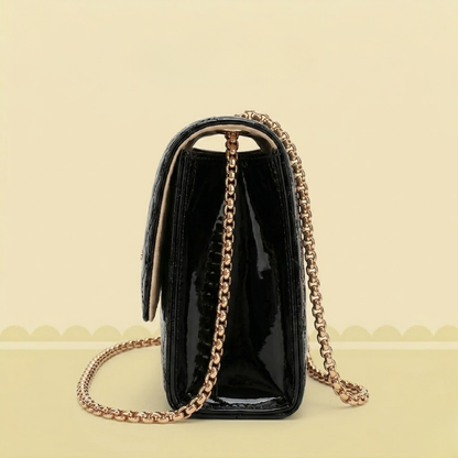 Luxury Quilted Ladies Clutch Crystal Swan Emblem ZTS-CR-157