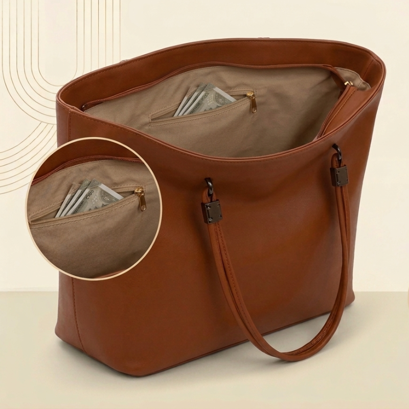 Handbag Vegan Leather, Stylish, Tote. ZTS-CR-043