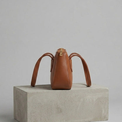 Classic Brown Structured Shoulder Bag | Minimalist Daily Handbag ZTS-CR-168