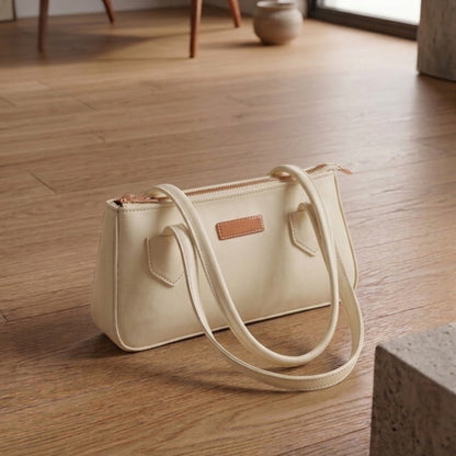 Classic Brown Structured Shoulder Bag | Minimalist Daily Handbag ZTS-CR-168