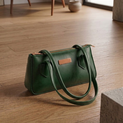 Classic Brown Structured Shoulder Bag | Minimalist Daily Handbag ZTS-CR-168