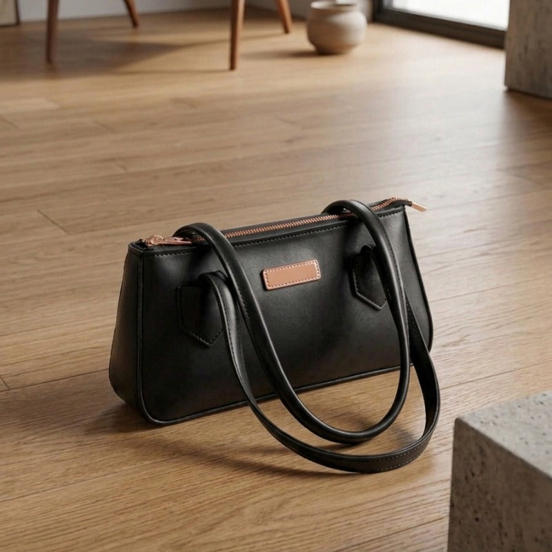 Classic Brown Structured Shoulder Bag | Minimalist Daily Handbag ZTS-CR-168