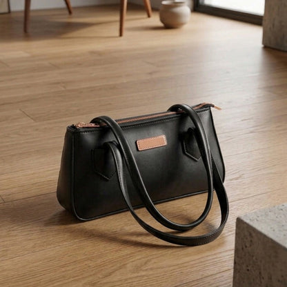 Classic Brown Structured Shoulder Bag | Minimalist Daily Handbag ZTS-CR-168