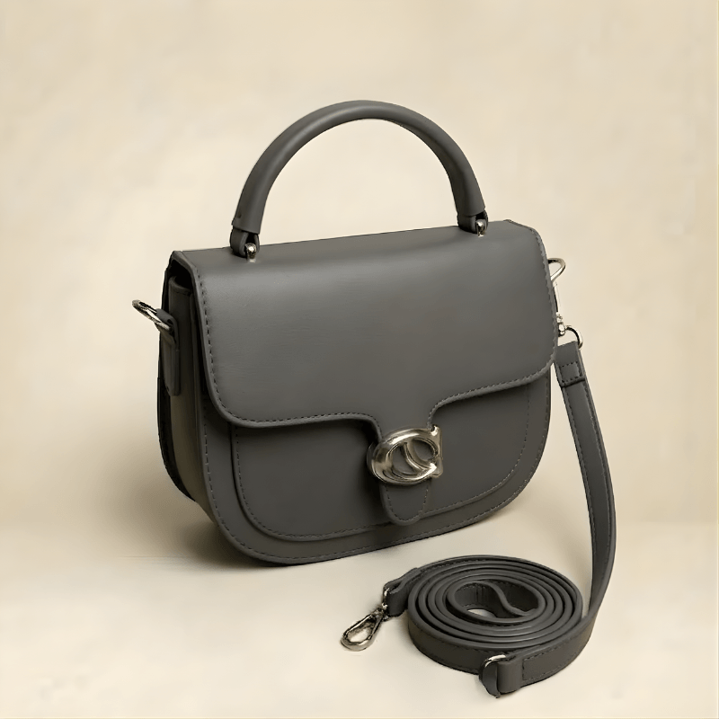 Premium Tan Saddle Handbag with Metallic Clasp – Elegant Ladies Bag ZTS-CR-126