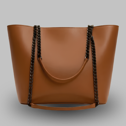 Tote Bag Chic Chain-Strap Leather Tote ZTS-CR-020