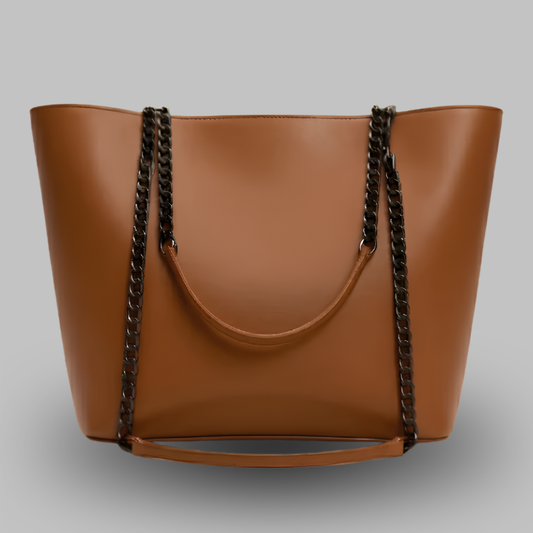 Tote Bag Chic Chain-Strap Leather Tote ZTS-CR-020