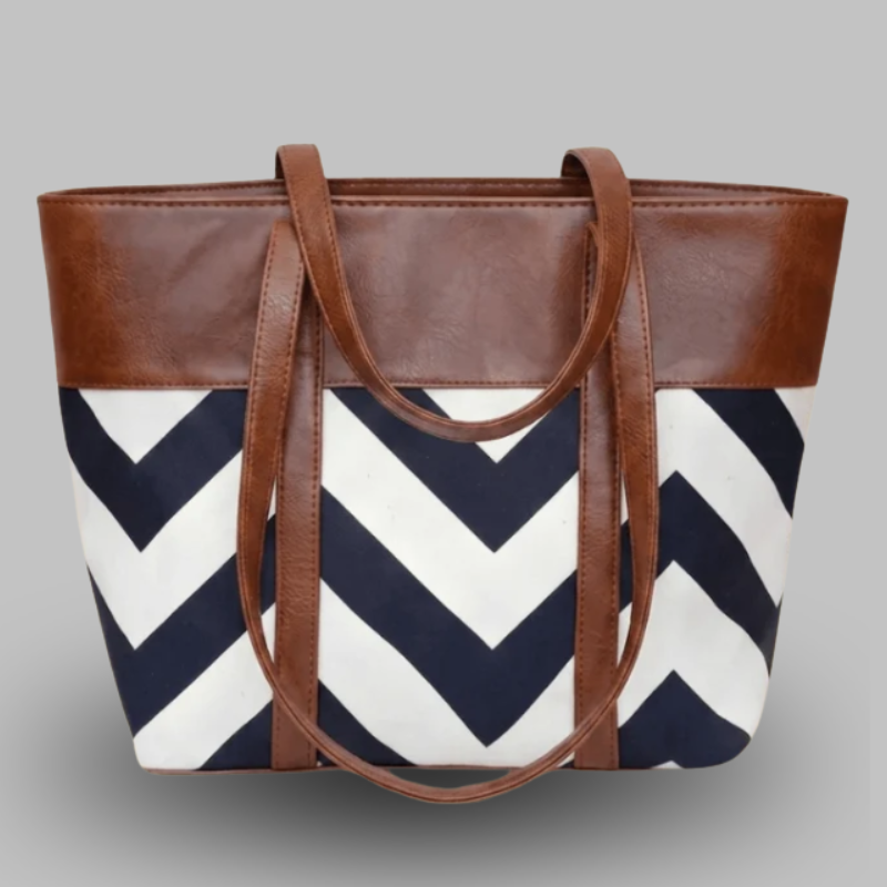 Premium Zig-Zag Pattern Tote Bag Stylish Women’s ZTS-CR-061