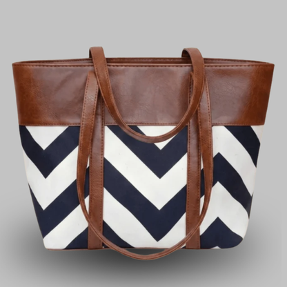 Premium Zig-Zag Pattern Tote Bag Stylish Women’s ZTS-CR-061
