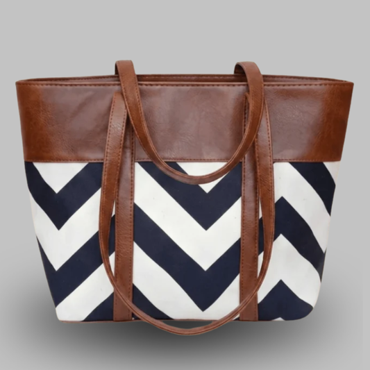 Premium Zig-Zag Pattern Tote Bag Stylish Women’s ZTS-CR-061
