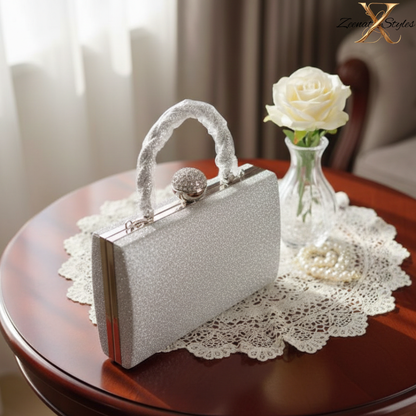 Clutch for women  Hard Case Clutch with Crystal LockZTS-CR-039