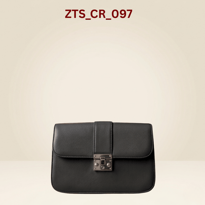 Classic Tan  PU Leather Crossbody Bag with Metallic Lock ZTS_CR_097