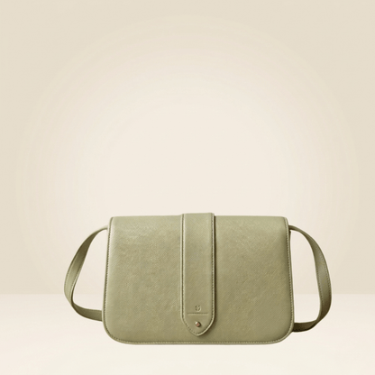 Classic Tan  PU Leather Crossbody Bag with Metallic Lock ZTS_CR_097