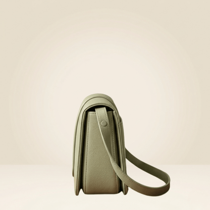 Classic Tan  PU Leather Crossbody Bag with Metallic Lock ZTS_CR_097