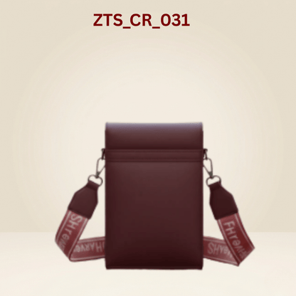 Crossbody Bag Premium Maroon Mobile Sling Bag with Wide Strap ZTS_CR_031