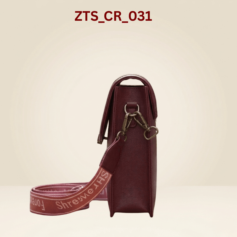 Crossbody Bag Premium Maroon Mobile Sling Bag with Wide Strap ZTS_CR_031