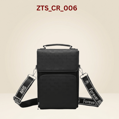 Crossbody Bag Premium Black Mobile Sling Bag with Wide Strap ZTS-CR006