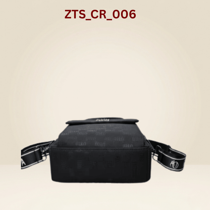 Crossbody Bag Premium Black Mobile Sling Bag with Wide Strap ZTS-CR006