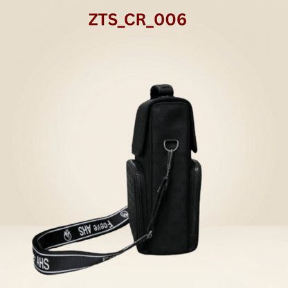 Crossbody Bag Premium Black Mobile Sling Bag with Wide Strap ZTS-CR006
