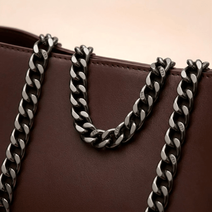 Tote Bag Chic Chain-Strap Leather Tote ZTS-CR-020