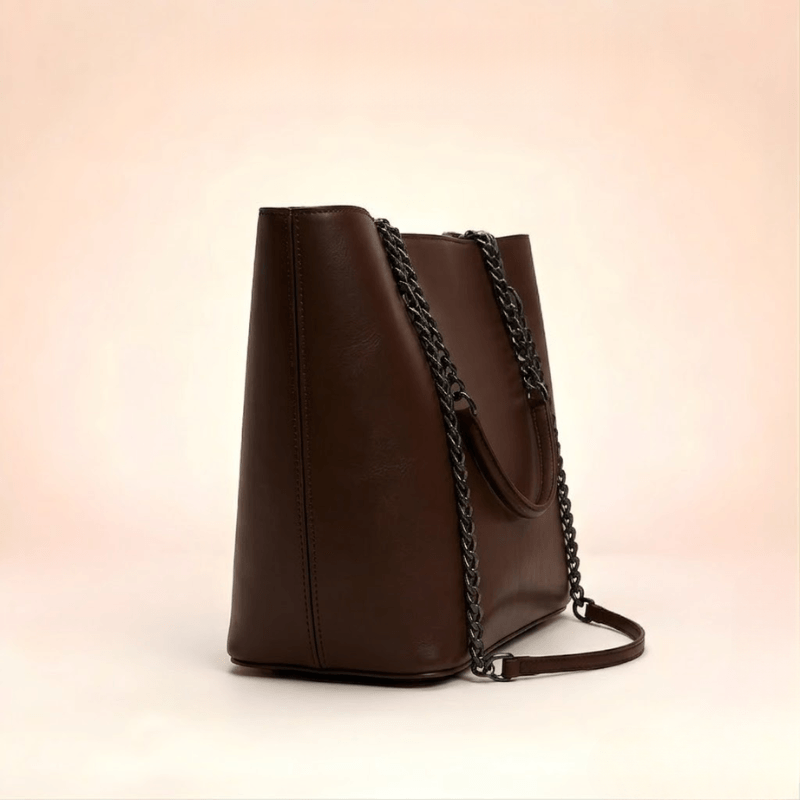Tote Bag Chic Chain-Strap Leather Tote ZTS-CR-020