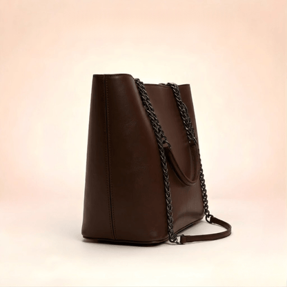 Tote Bag Chic Chain-Strap Leather Tote ZTS-CR-020