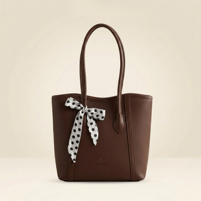 Luxury Beige & Tan Scarf Tote Bag With Scarf Decorated in Pakistan ZTS-CR-078