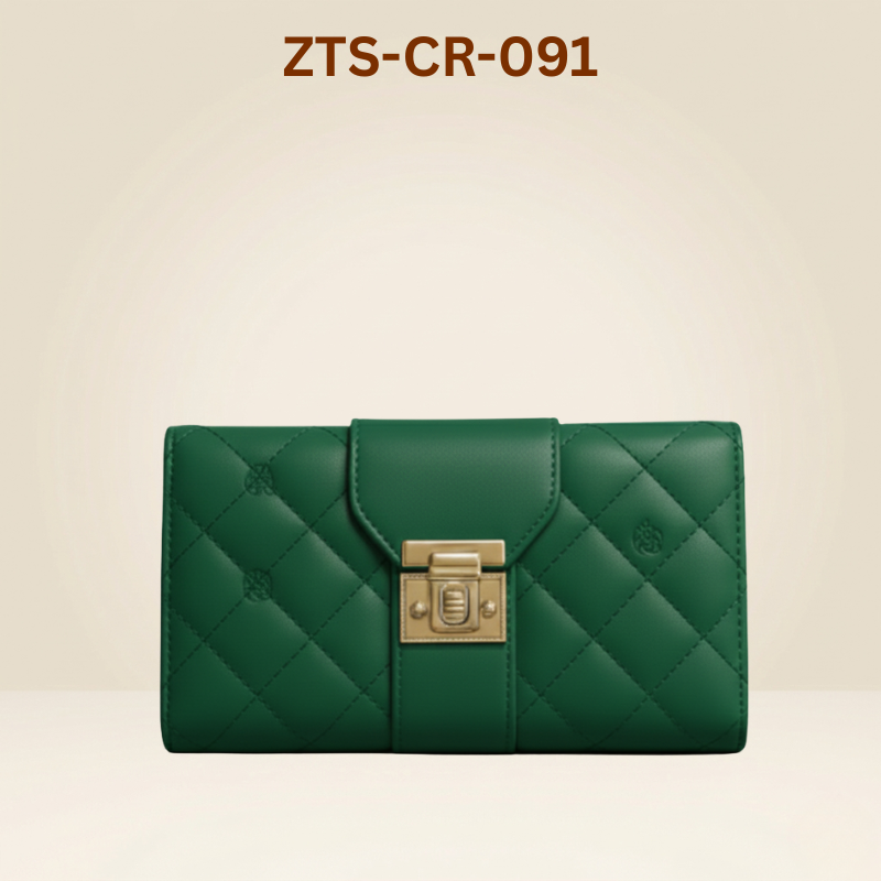 Elegant Pista Green Quilted Handbag ZTS-CR-091