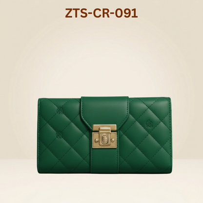 Elegant Pista Green Quilted Handbag ZTS-CR-091